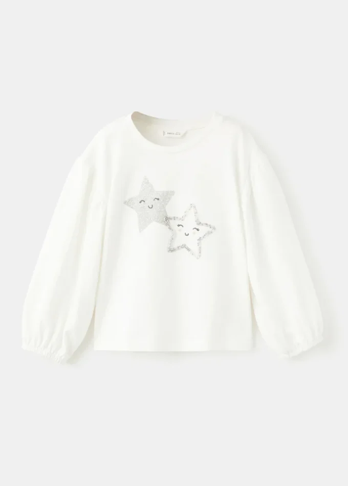 Maglietta in cotone con stelle Maglietta in cotone con stelle