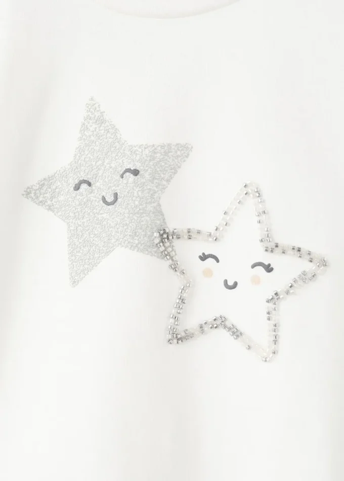Maglietta in cotone con stelle Maglietta in cotone con stelle