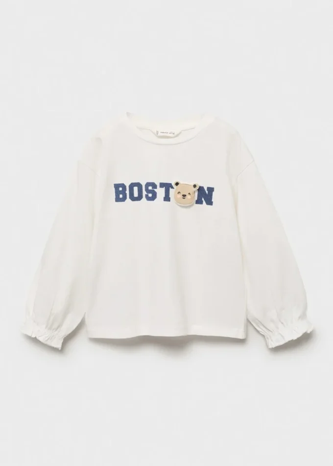 Maglietta in cotone ricamata per bambini Maglietta in cotone ricamata per bambini