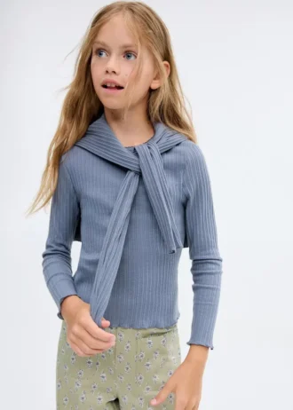 Maglietta in maglia a costine