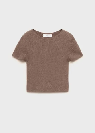 Maglietta in maglia a costine