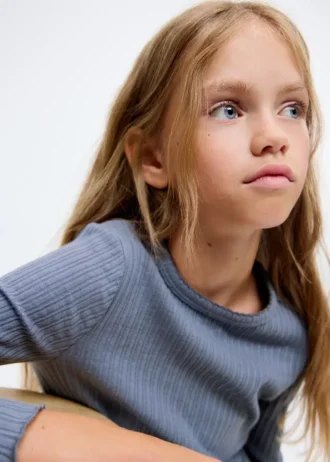 Maglietta in maglia a costine