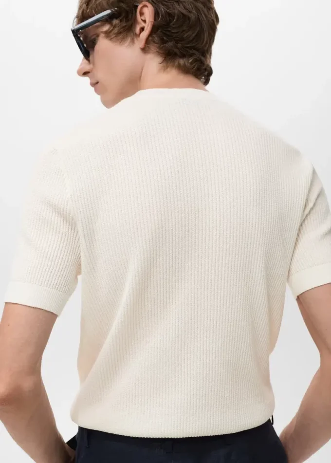 Maglietta in maglia a costine