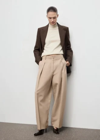 Maglione 100% cashmere con collo alla coreana