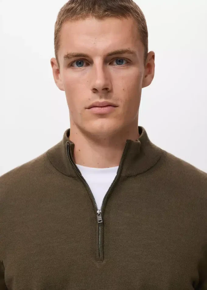 Maglione 100% lana merino con collo Perkins Maglione 100% lana merino con collo Perkins