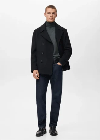 Maglione a collo alto 100% lana merino