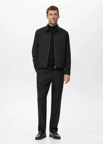 Maglione a collo alto a costine