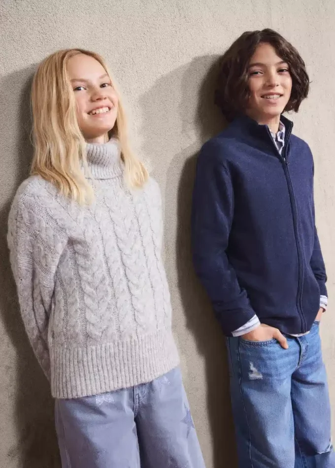 Maglione a collo alto in lurex