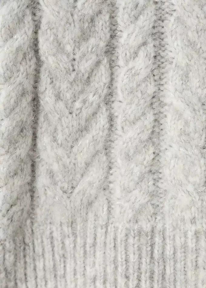 Maglione a collo alto in lurex