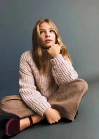 Maglione a collo alto in maglia