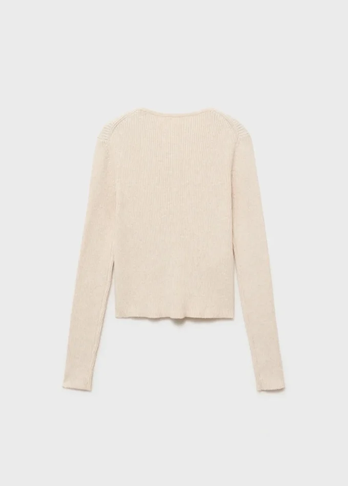 Maglione a costine con bottoni Maglione a costine con bottoni