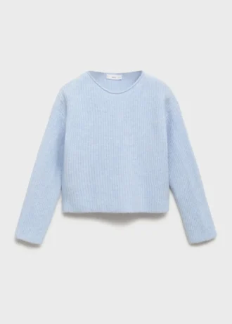 Maglione a costine lavorato a maglia