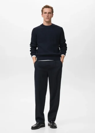 Maglione a costine lavorato a maglia