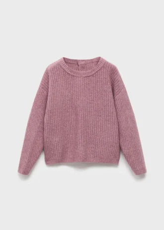 Maglione a costine lavorato a maglia