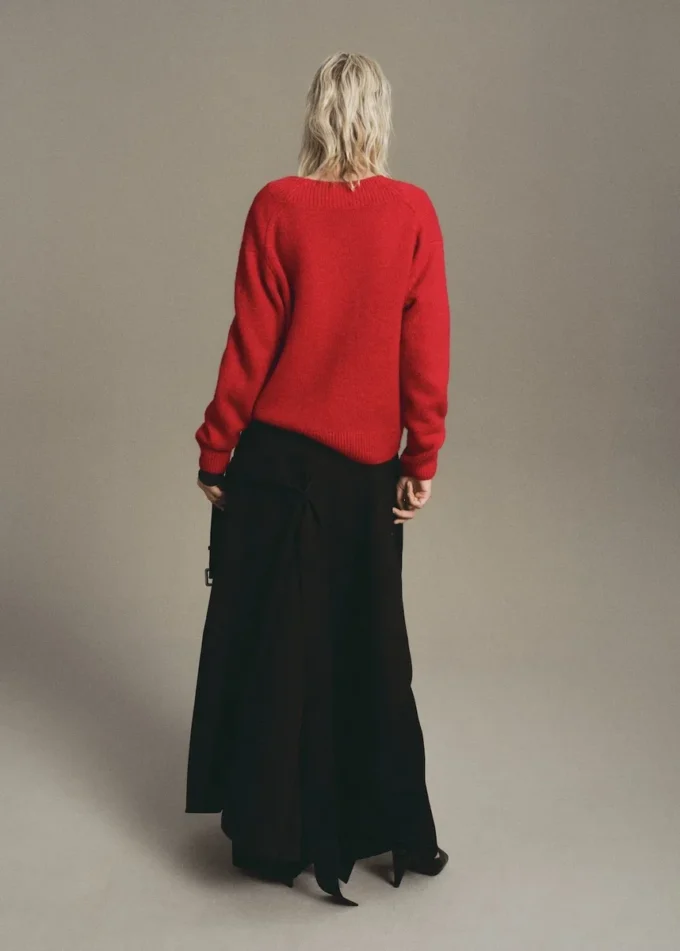 Maglione a maglia grossa con scollo a V Maglione a maglia grossa con scollo a V