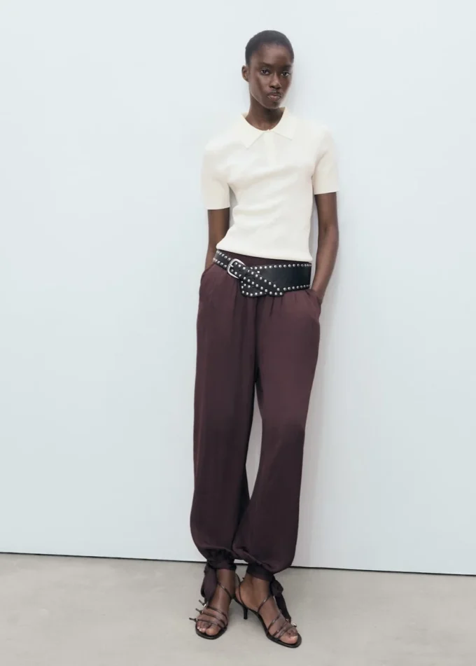 Maglione a maniche corte con collo a polo Maglione a maniche corte con collo a polo