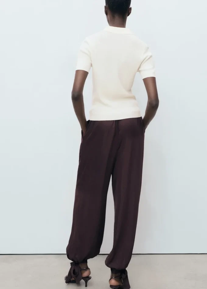 Maglione a maniche corte con collo a polo Maglione a maniche corte con collo a polo