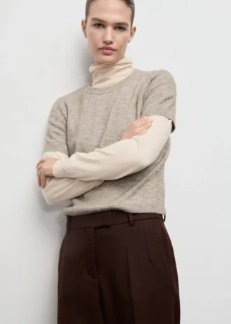 Maglione a maniche corte in maglia