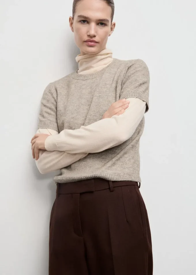 Maglione a maniche corte in maglia Maglione a maniche corte in maglia