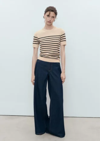 Maglione a maniche corte in maglia fine