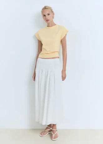 Maglione a maniche corte in maglia fine