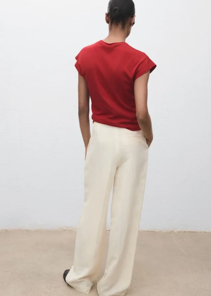 Maglione a maniche corte in maglia fine Maglione a maniche corte in maglia fine