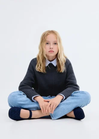 Maglione a maniche lunghe in maglia