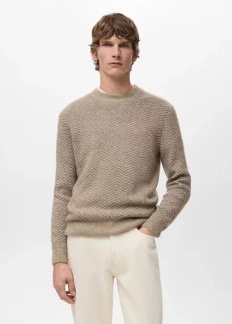 Maglione a righe in maglia