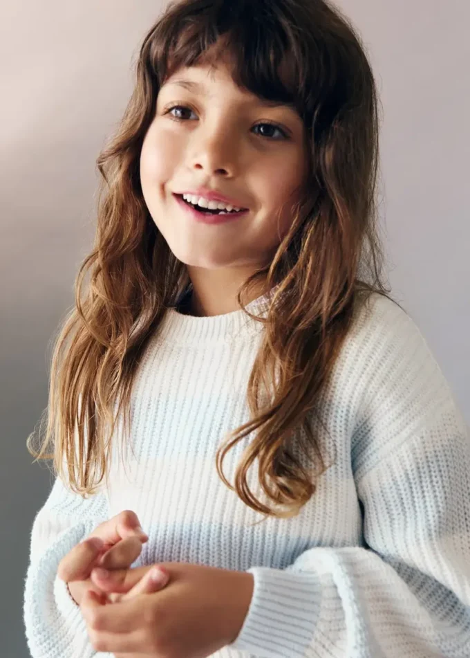 Maglione a righe in maglia Maglione a righe in maglia