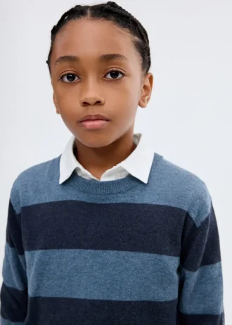 Maglione a righe in maglia