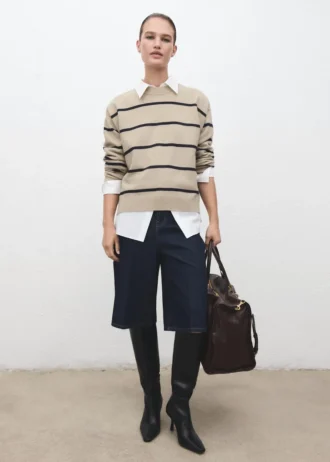 Maglione a righe in maglia Maglione a righe in maglia