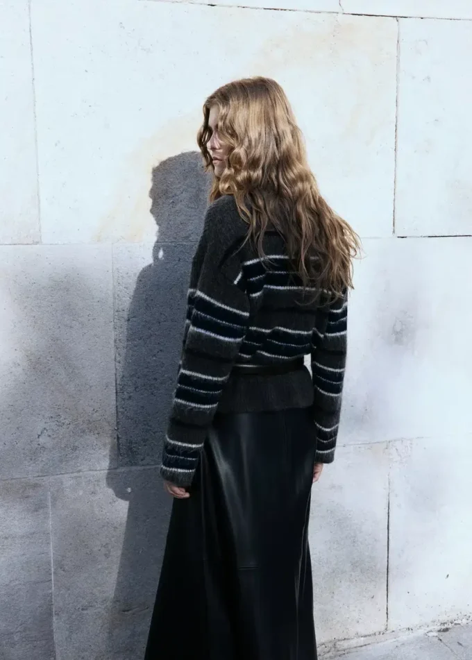 Maglione a righe in maglia Maglione a righe in maglia