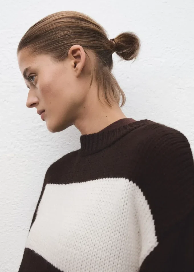 Maglione a righe in maglia Maglione a righe in maglia