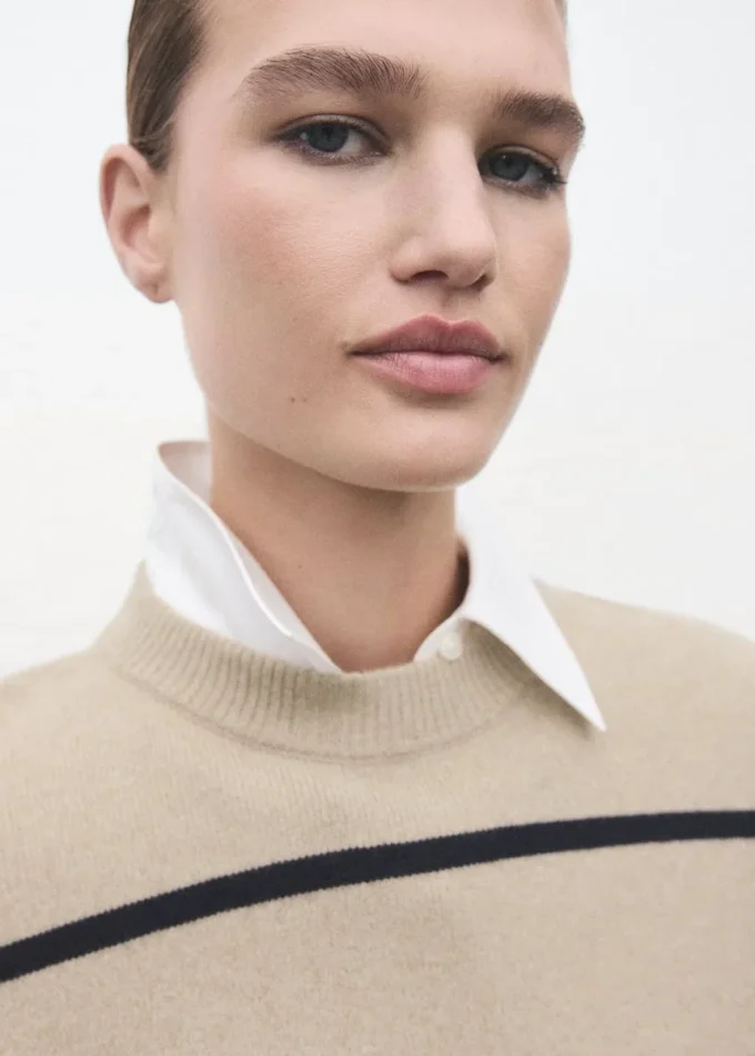 Maglione a righe in maglia Maglione a righe in maglia