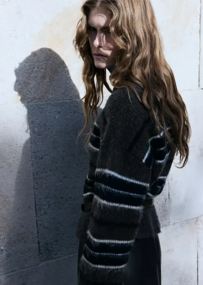 Maglione a righe in maglia Maglione a righe in maglia