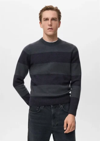 Maglione a righe in misto lana