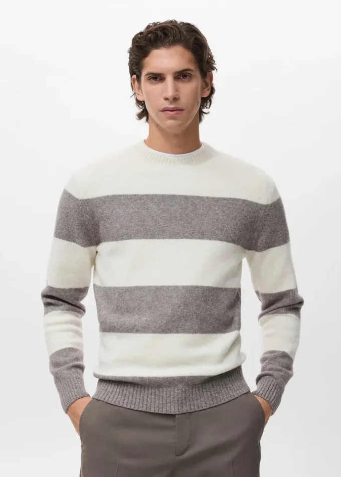 Maglione a righe in misto lana Maglione a righe in misto lana