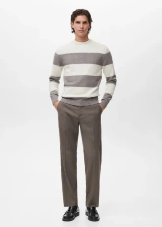 Maglione a righe in misto lana