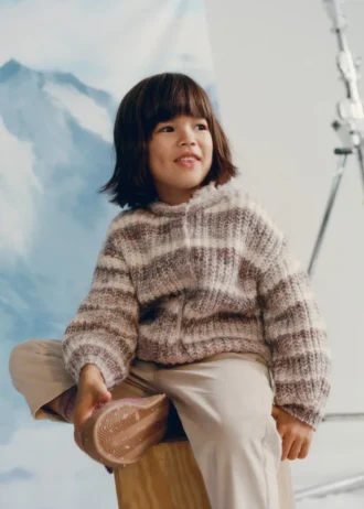 Maglione a righe maculato