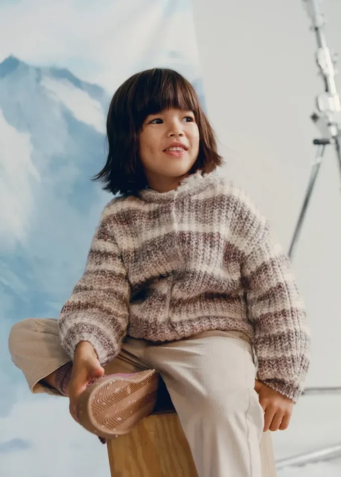 Maglione a righe maculato Maglione a righe maculato