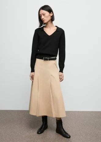 Maglione a V in maglia fine