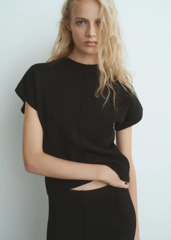 Maglione aderente in maglia fine Maglione aderente in maglia fine