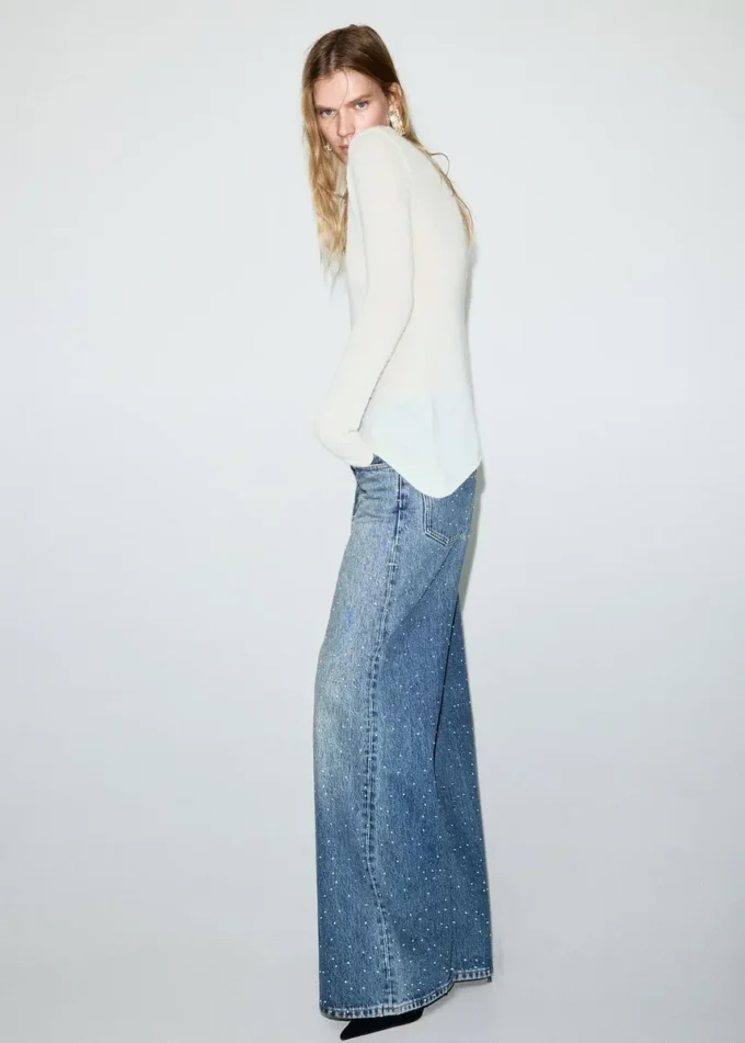 Maglione asimmetrico in misto alpaca e lana Maglione asimmetrico in misto alpaca e lana