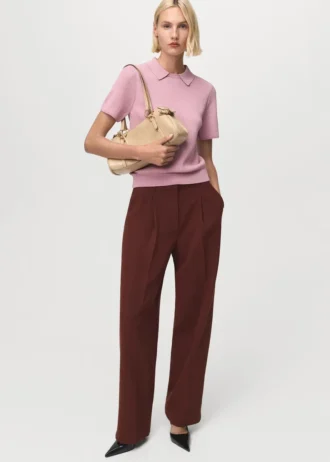 Maglione con collo a camicia