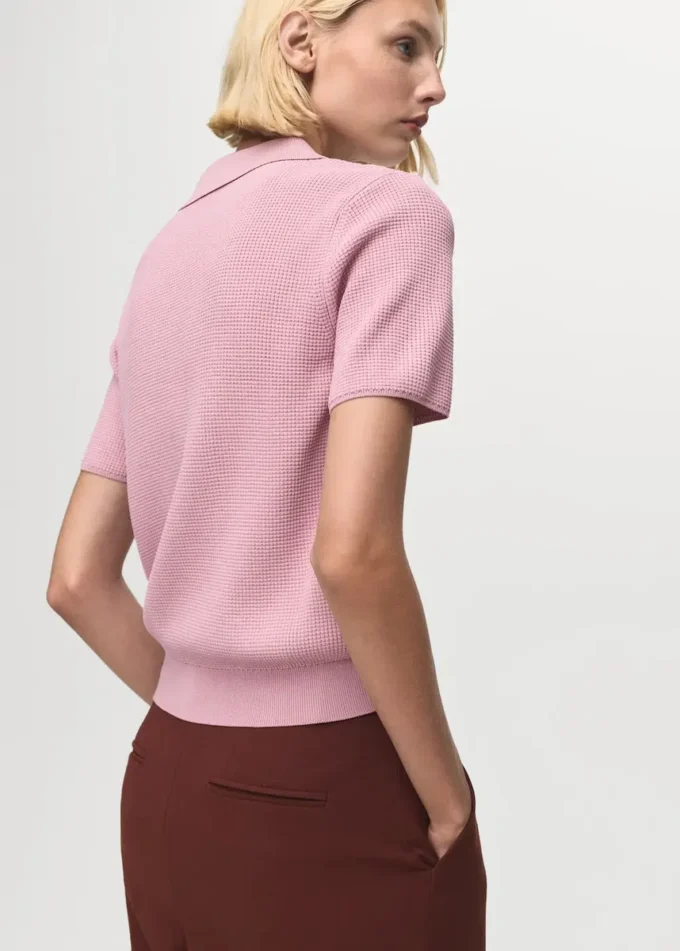 Maglione con collo a camicia Maglione con collo a camicia