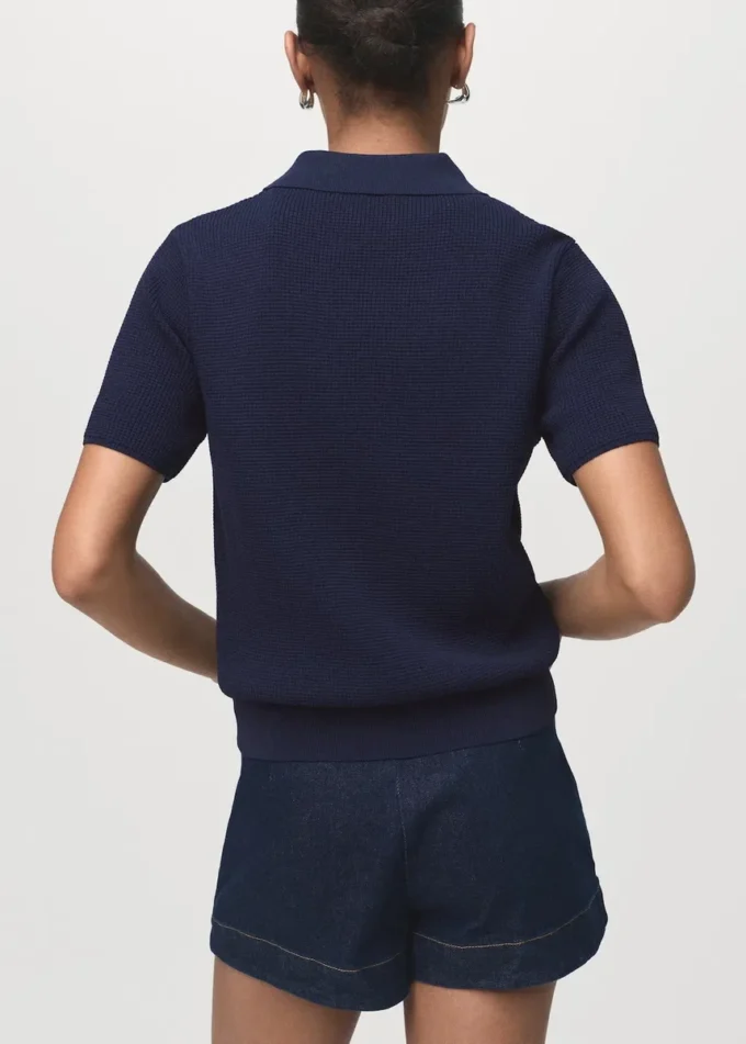 Maglione con collo a camicia Maglione con collo a camicia