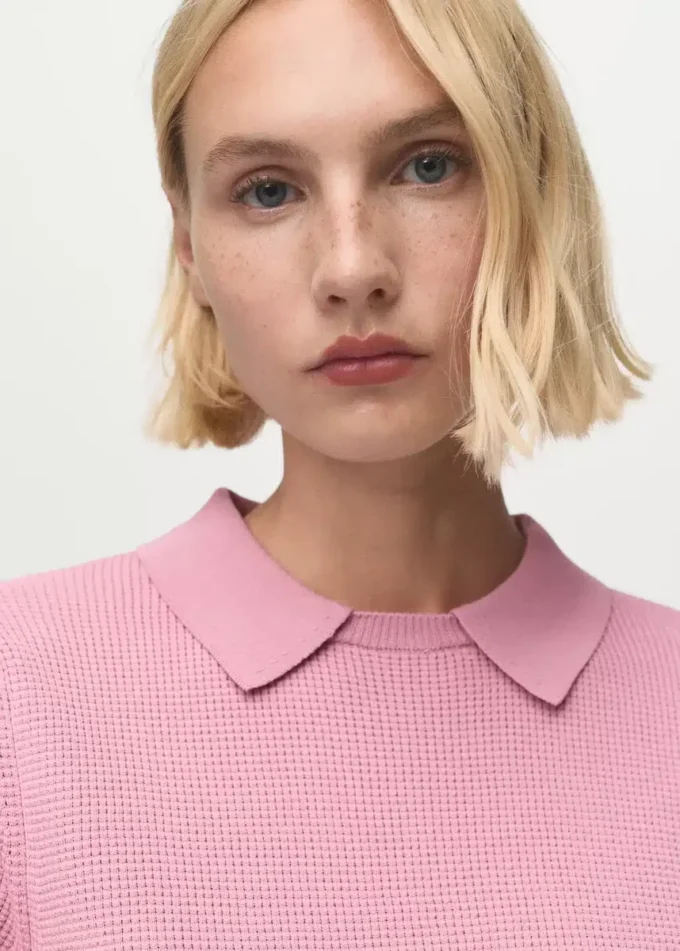 Maglione con collo a camicia Maglione con collo a camicia