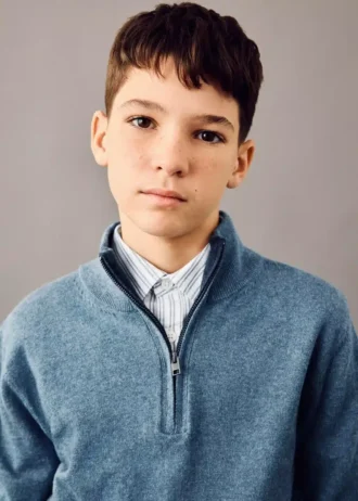 Maglione con collo a zip