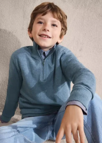 Maglione con collo a zip