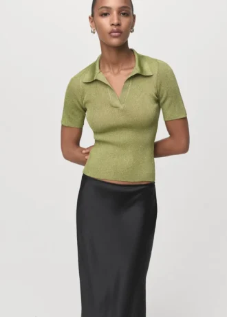 Maglione con collo alto in lurex Maglione con collo alto in lurex